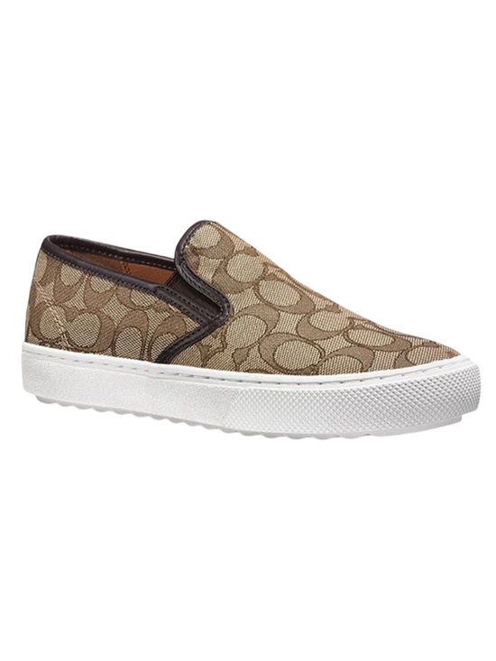 Coach Shoes - ◻️👞 Coach Chrissy Slip-on Sneakers in khaki and brown signature logo 👞◻️